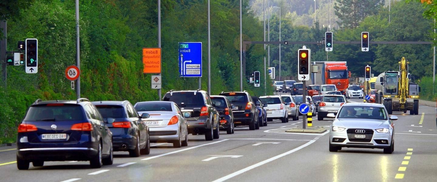 Cars on a highway