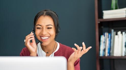 a woman talking on the phone