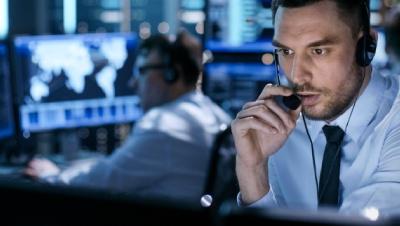 A man in a control centre